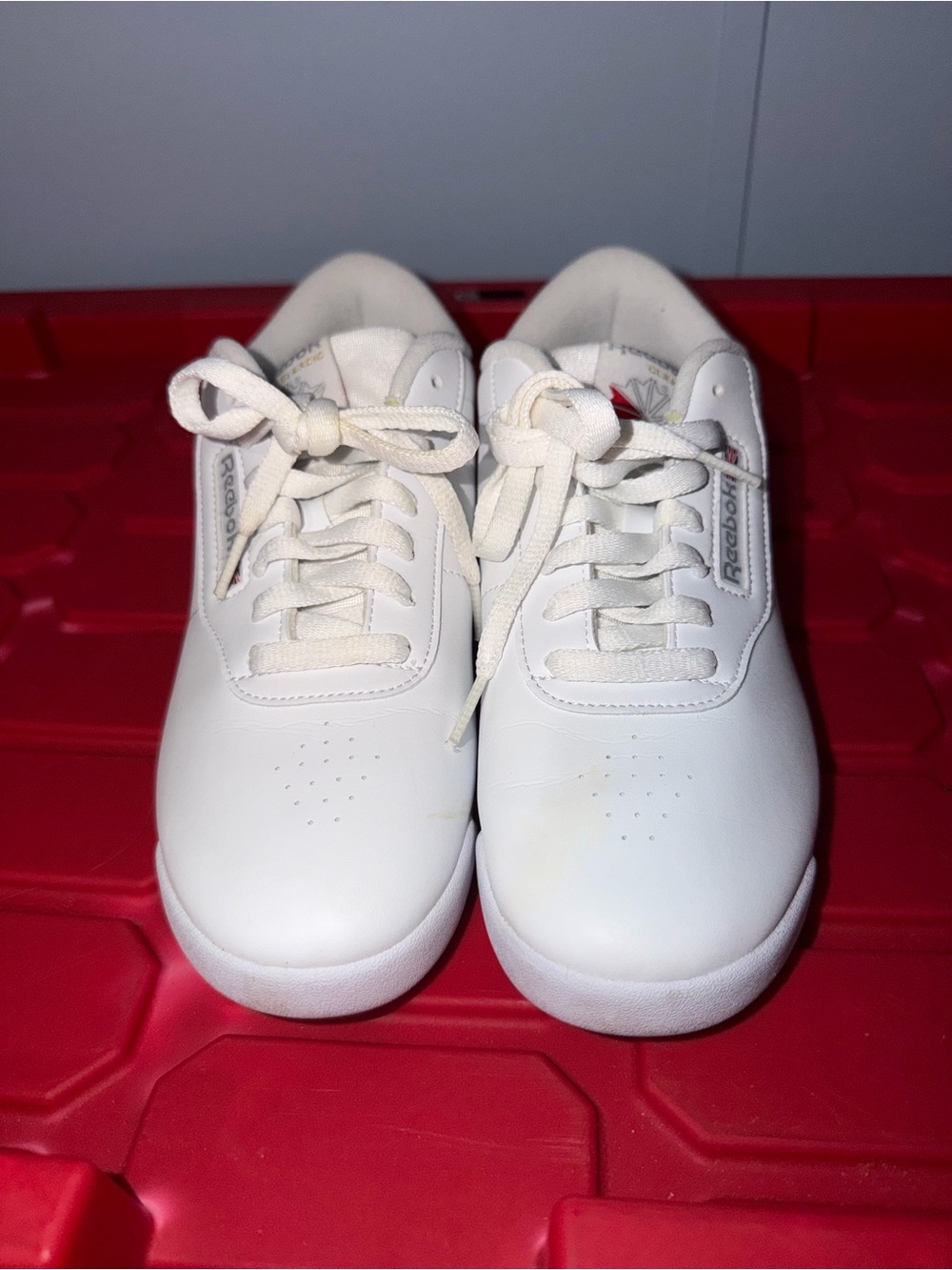 Reebok White Leather Low-Top Sneakers